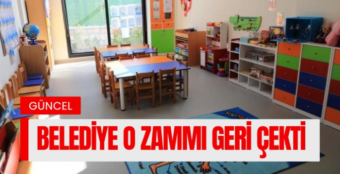 Belediye O Zammı Geri Çekti 