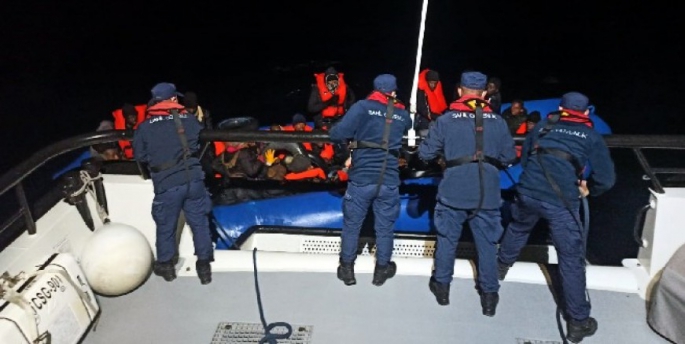 Bodrum açıklarına ittiği 67 göçmen kurtarıldı