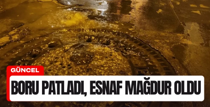 Bodrum Çarşı’da Boru Patladı, Esnaf Mağdur Oldu: “Altyapı Sorunu Artık Çözülmeli”