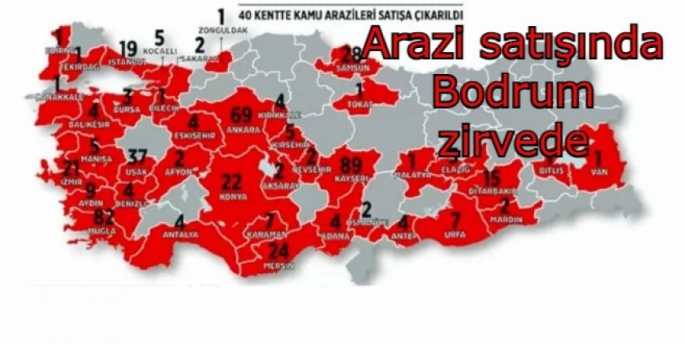 Bodrum'da 29 parsel satışa çıkarıldı