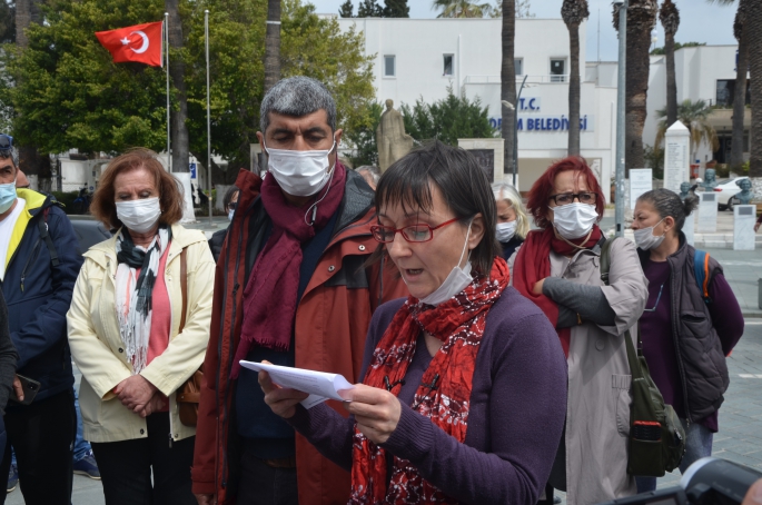 Bodrum’da doğalgaz istemiyoruz eylemi 