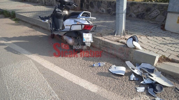 Bodrum'da Motor Kazası; 1 Yaralı