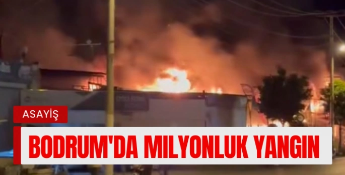 Bodrum'da Oto Tamirhanesinde Yangın: Milyonluk Zarar Oluştu