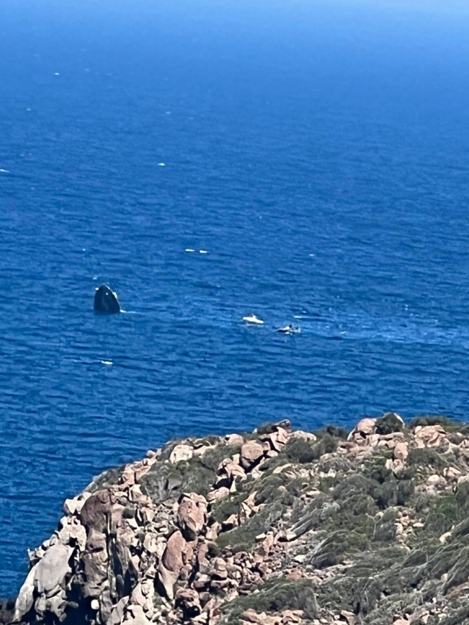 Bodrum'da tekne böyle alabora oldu