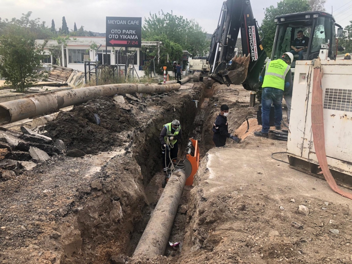 Bodrum Türkbükü’nde Kanalizasyon Hattı Yenileniyor