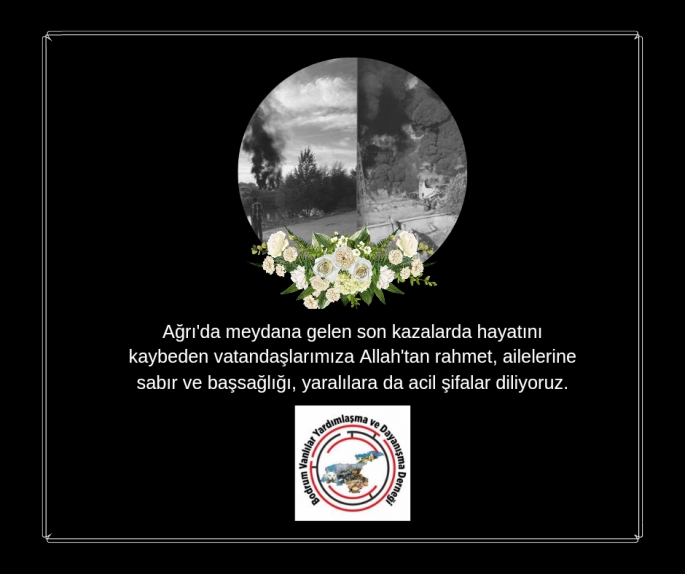Bodrum Vanlılar Derneği'nden Ağrı'daki kazada vefat edenler için taziye mesajı