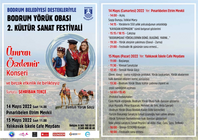 BODRUM YÖRÜK OBASI 2. KÜLTÜR SANAT FESTİVALİ BAŞLIYOR