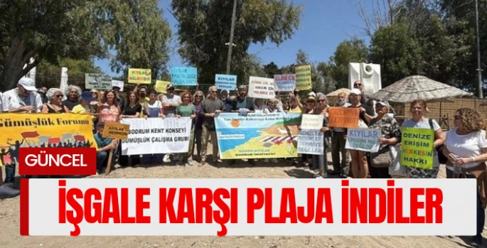 Bodrumlular işgale karşı plaja indi: Kıyılar halkındır