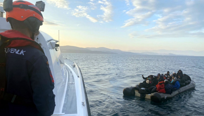Ege Denizi’nde 96 göçmen kurtarıldı