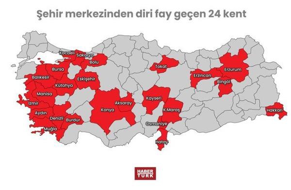 Fay hatı raporuna göre 21 kent risk taşıyor! Muğla'da listede var...