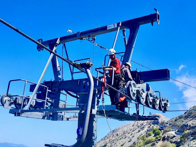 Fethiye Babadağ'da teleferik tatbikatı