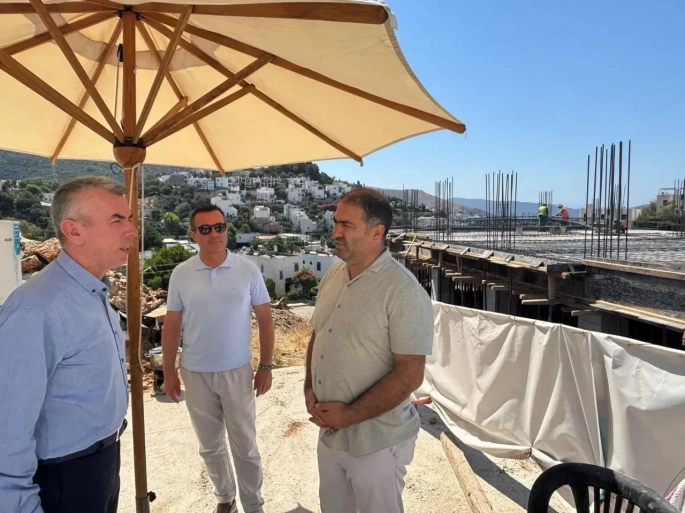 Kaymakam Sırmalı Şantiyede İncelemelerde Bulundu