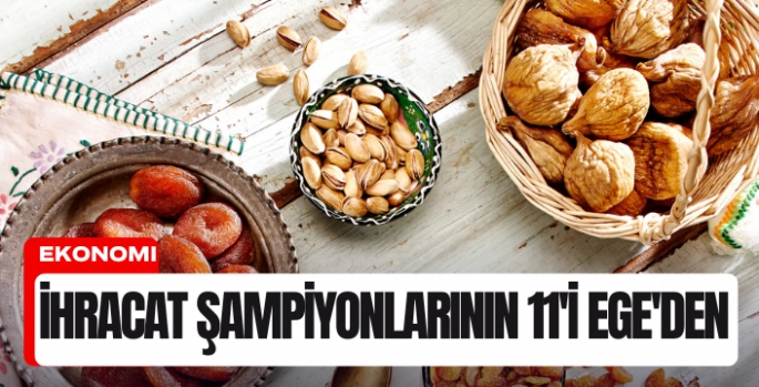 Kuru meyve sektöründe 12 ihracat şampiyonunun 11’i Egeli