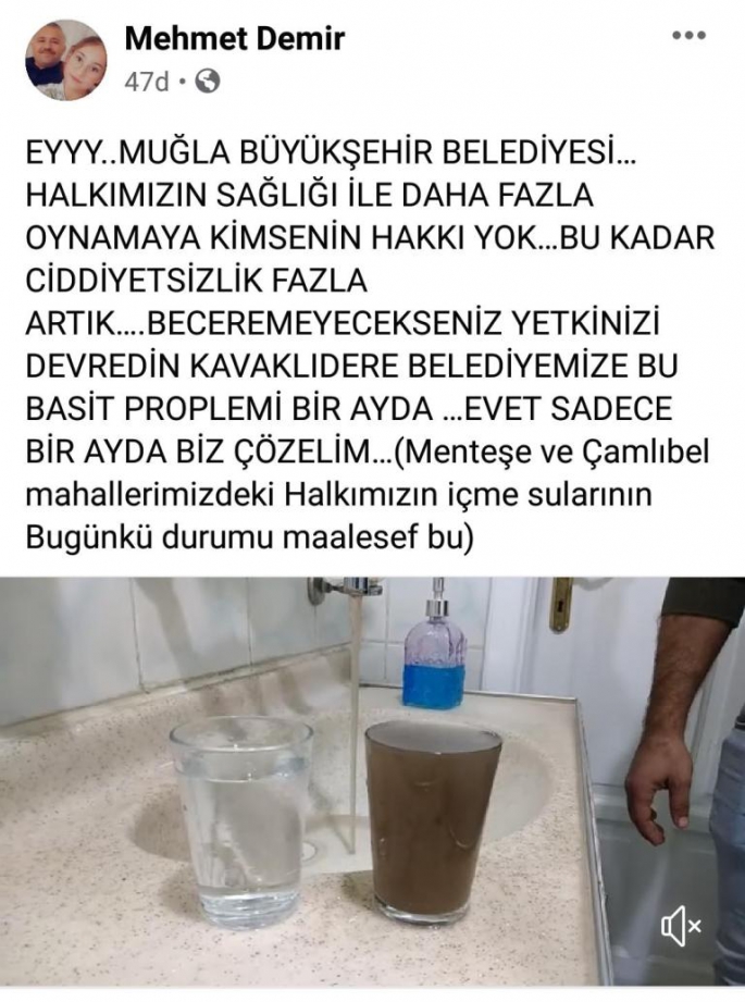 Muğla’da Sular Çamurlu Akıyor