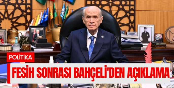 Örgütün Fesih Kararı Sonrası Bahçeli'den İlk Açıklama