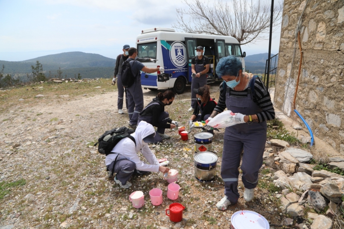 Tarihi yolda işaretleme çalışmaları 