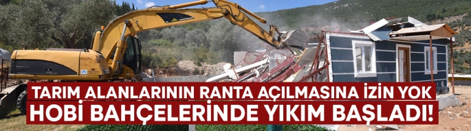 Tarım alanlarının ranta açılmasına izin yok.. 