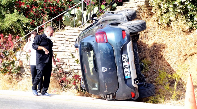 Torba’da kaza, yayaya çarptı takla attı, 4 yaralı