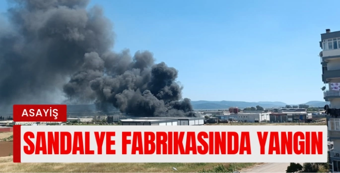 Torbalı'da Sandalye Fabrikasında Yangın: Gökyüzü Siyah Dumana Büründü