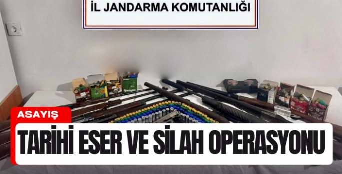 Ula'da Tarihi Eser ve Silah Operasyonu: Çok Sayıda Obje ve Ruhsatsız Silah Ele Geçirildi