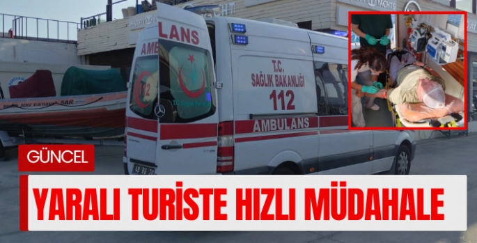 Yaralı Turist Deniz Ambulansıyla Tahliye Edildi