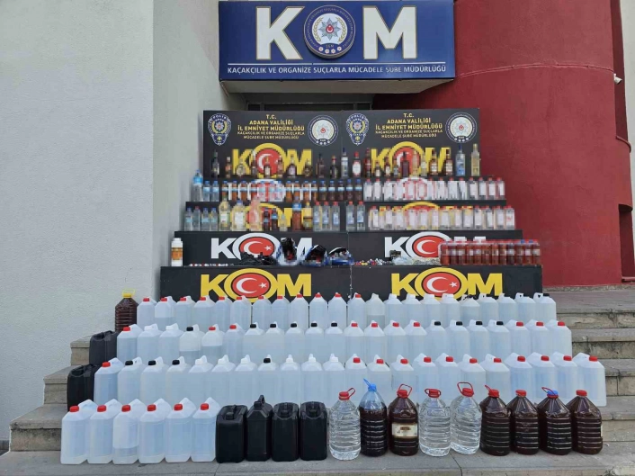 Adanada 660 litre sahte içki ele geçirildi: 9 gözaltı
