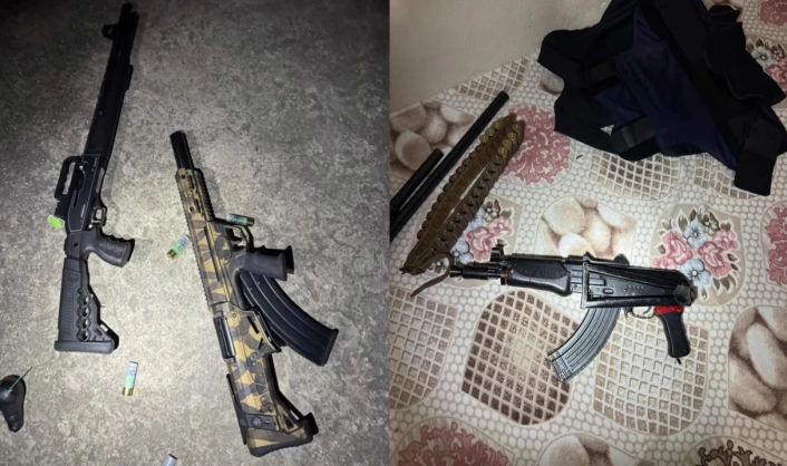 Adanada EYP ile biri kalaşnikof 6 silah ele geçirildi: 2 tutuklama
