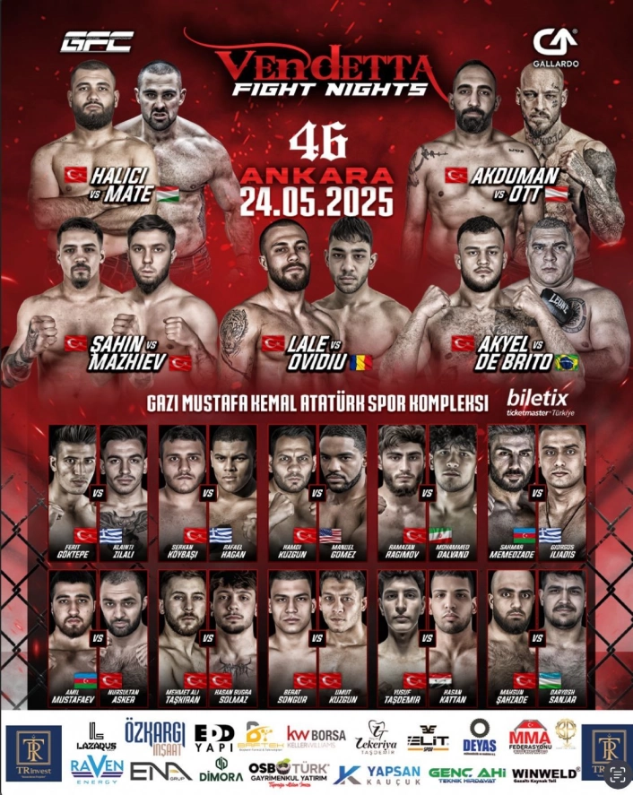 Ankara, Uluslararası MMA Gecesine ev sahipligi yapacak

