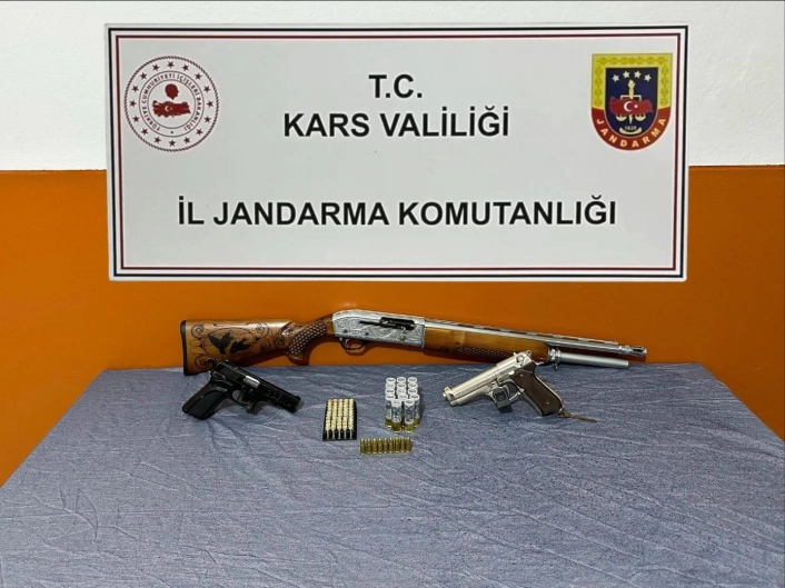 Arpaçayda silah ele geçirildi

