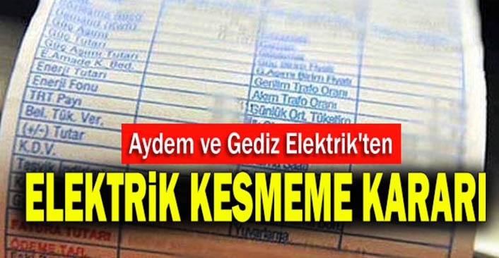 Aydem ve Gediz Elektrik’ten kritik karar