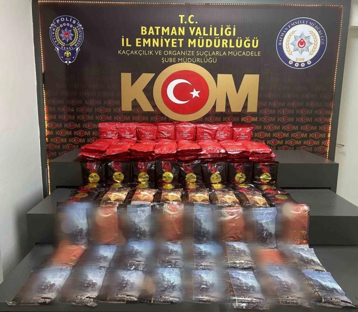 Batmanda 159 kilogram kaçak nargile tütünü ele geçirildi
