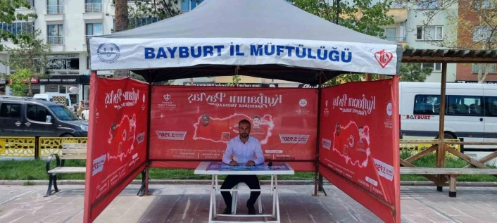 Bayburtta kurban bağış standı kuruldu
