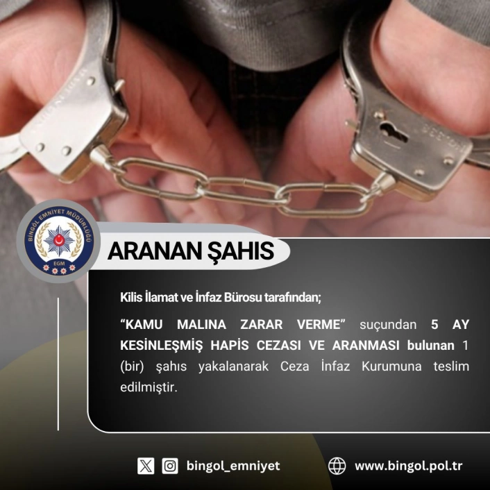 Bingölde aranan 6 şüpheli yakalandı
