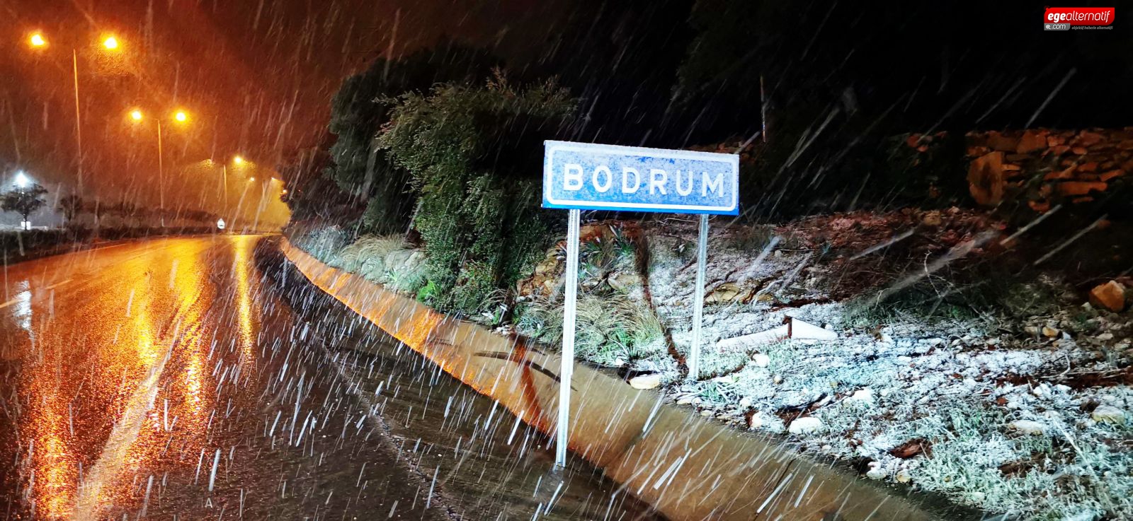  Bodrum’da kar yağdı! 