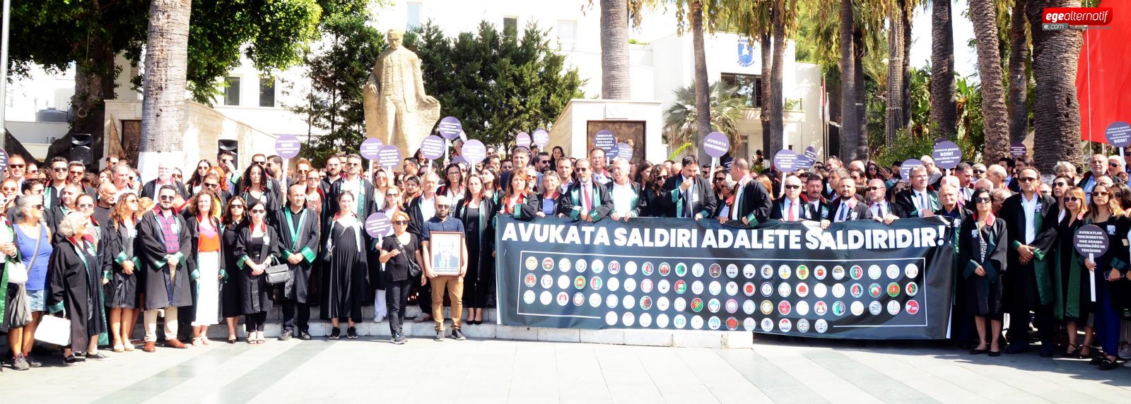 Bodrum’da katledilen meslektaşları için yürüdüler!