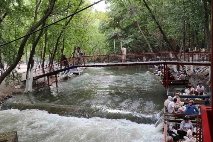 Bozdoğandaki piknik alanı sıcak yaz günlerinde serinletiyor
