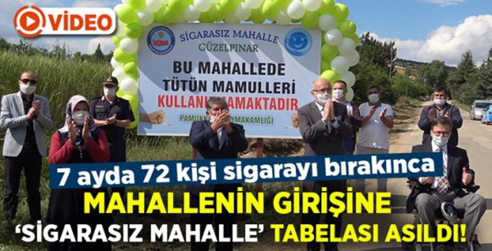 Bu mahalle ‘Sigarasız Mahalle’