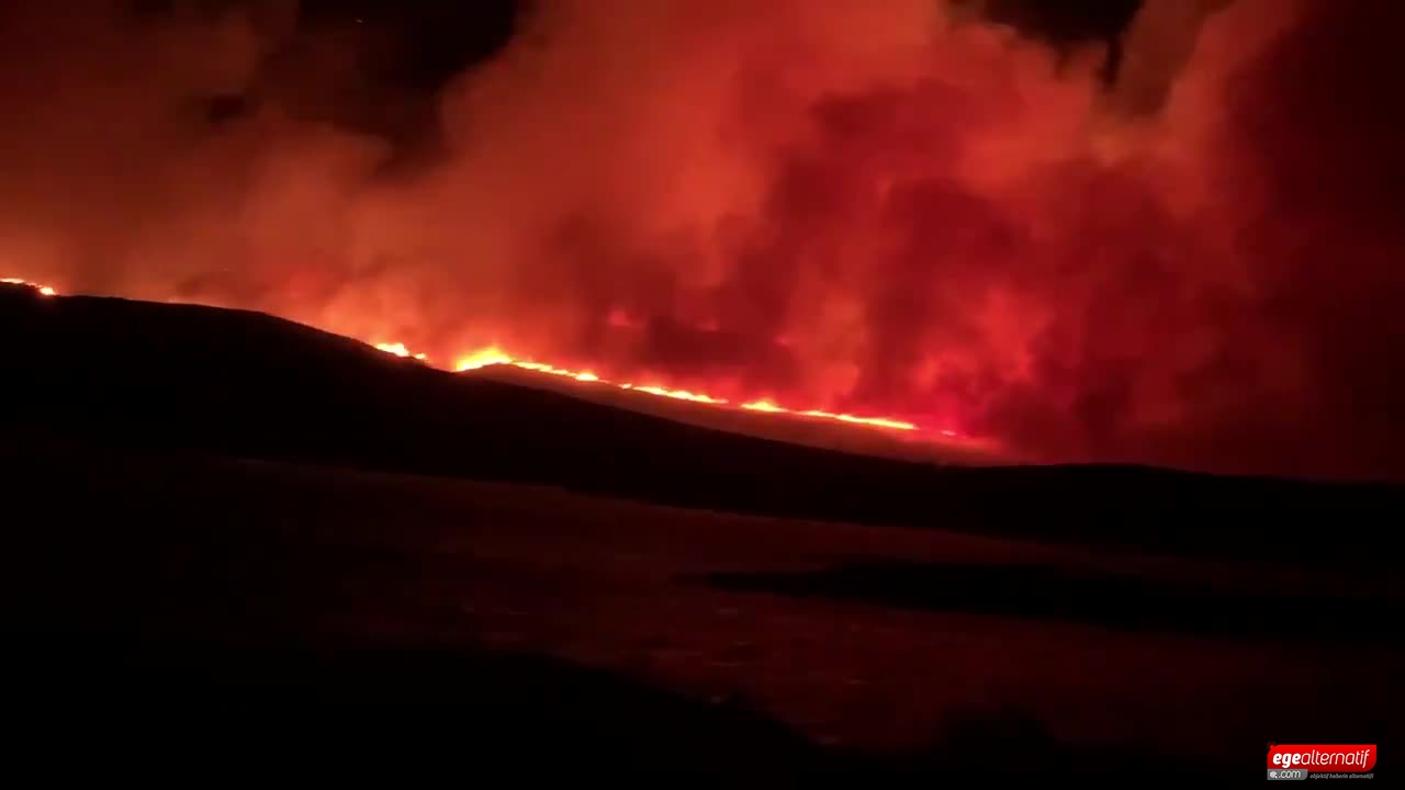 Çeşme'de korkutan yangın!