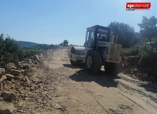 Çeşme’de yangın sonrası RES için iş makineleri çalışmaya başladı