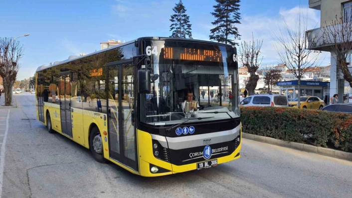 Çorumda halk otobüsleri bayramın ilk 2 günü ücretsiz
