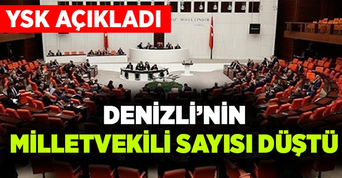 Denizli’nin milletvekili sayısı düştü