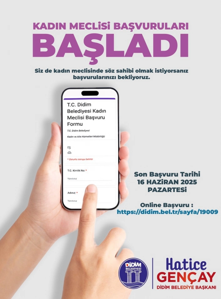 Didimde Kadın Meclisi başvuruları başladı
