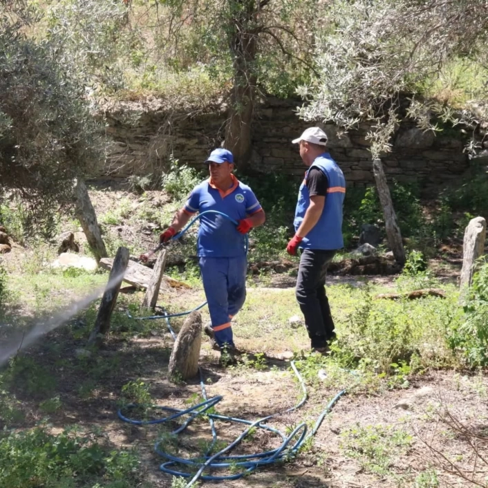 Direcik Mahallesinde belediye ekipleri iş başı yaptı
