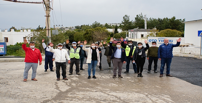 Fen işleri ekipleri tam kadro Bitez mesaisinde