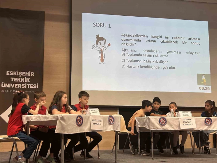 Halk Sağlığı Bilgi Yarışması Finalinde minikler hem yarıştı, hem de öğrendi
