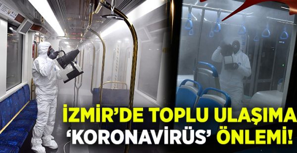  İzmir’de toplu ulaşıma virüs önlemi