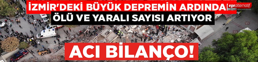İzmir’deki büyük depremin ardından ölü ve yaralı sayısı