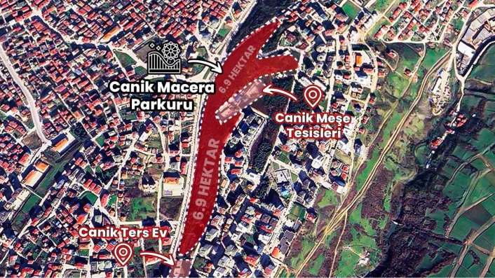 Karadenizin en büyük macera parkı Canike yapılıyor
