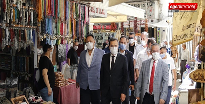 Konak protokolü tam saha Koronavirüs denetimine çıktı!