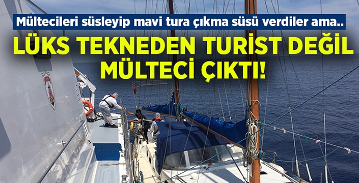  Lüks tekneden turist değil mülteci çıktı!